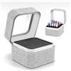 Ankey PortaFrese per Unghie - Scatola Organizzatrice Antipolvere con 25 Postazioni e Cristalli - Contenitore Display per Trapano Manicure
