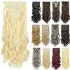 IMISSU 7 pezzi impostare Clip lunga riccia nelle estensioni dei capelli Natural 16 clip Parrucchino a testa piena (613 bionda)