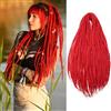 PORSMEER 10 ciocche/confezione di extension per dreadlock sintetiche, fatte a mano, stile hippie, 0,6 mm di larghezza, morbidi, stile reggae, trecce all'uncinetto, per donne o uomini, 61 cm