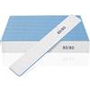 BLESWIN, Lime per unghie acriliche, grana 80/80, Jumbo, lavabili, spesse, professionali, quadrate, strumenti da manicure per nail tech, confezione da 12