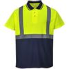 Portwest S479YNRL Polo Maniche Corte ad Alta Visibilità, Giallo/Navy, L
