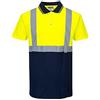 Portwest S479YNRXL Polo Maniche Corte ad Alta Visibilità, Giallo/Navy, XL