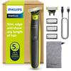 Philips OneBlade 360 Autentico Regolabarba e rasoio elettrico, 2x 360 lame, 3x pettine per barba (1, 3, 5 mm), QP2724/31