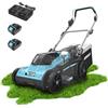 Cecotec Tagliaerba a Batteria Terrenator E3 Liberty Z Plus. Motore Brushless, 2 Batterie 21V 4Ah, Caricatore Doppio, Z-Tech 25-75mm, Taglio 38cm, 3in1 Mulching, Sacco 40L, Ruote Posteriori XL