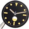 Generico 50 parti del quadrante dell'orologio da 29 mm for NH35 PT5000 della cassa luminosa verde set di lancette sterili for orologio subacqueo(D dial handA,For eta2824 pt)
