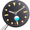 Generico 50 parti del quadrante dell'orologio da 29 mm for NH35 PT5000 della cassa luminosa verde set di lancette sterili for orologio subacqueo(C dial handA,For miyota 8215 821a)