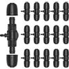 Hydrogarden 15 PCS Connettore Tubo da Giardino Connettori a T con Spinato Irrigazione a Goccia Connettore Tubo a Sei Vie per 1/2 Pollice a 1/4 di Pollice Tubo per Irrigazione
