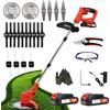 OUTIGO Decespugliatore a Batteria, Decespugliatore Elettrico a Batteria, dotato di 2 batterie e 4 lame, Tosaerba a batteria Tosaerba Pieghevole da 800W,adatto per tagliare l'erba di prati e cespugli