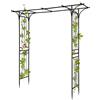 LEADZM Arco in Ferro battuto, Arco da Giardino adatto per Piante rampicanti Arrangiamento di Nozze Prato (Classico)