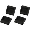 Linnkyfloa Confezione da 4 spessori di livellamento per barbecue a carbonella - Set di regolazione della padella per distribuzione del calore, 8 x 8 x 2 cm, in plastica, colore: nero