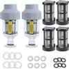 GIEXSMART Set di 2 Filtri per Idropulitrice, Filtro Sedimenti in Linea da 3/4 per Tubo da Giardino, Filtro a Rete per Camper, Autolavaggio & Rubinetto