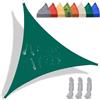 QIAQ Tenda parasole, 2 x 2 x 2 m, impermeabile, 98% protezione dai raggi UV, parasole a baldacchino, parasole triangolare, per giardino, patio, verde scuro