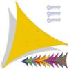 QIAQ Tenda A Vela Triangolare Impermeabile, Vela Ombreggiante Parasole Protezione Raggi UV per Giardino Esterno Terrazza (5x5x7.1m,Giallo)