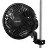Aygrochy Ventilatore per coltivazione da 9 W con clip, motore EC con 10 velocità, grado di protezione IP-44, ventola a clip per tenda, ventola silenziosa per ricircolo e raffreddamento in interni