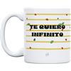 UO Tazza regalo con messaggio Ti amo infinito Pasta, regalo per coppie, regalo originale San Valentino, 350 ml, ceramica