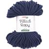 Stafil Filled Ropy Ø 6 mm, Filato Effetto Corda 250 g ~ 50 m, 70% Cotone Riciclato e 30% Poliestere, per Cestini, Decorazioni e Lavori a Uncinetto, Colore Blu Navy