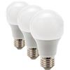 Velamp lampadina LED forma a goccia (A60) - Copertura Opale - Attacco a vite grande (E27) - Potenza 9W Equivalenti 60W - Luminosità 820lm - Temperatura colore 2700K (luce calda) (Confezione da 3)