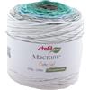 Stafil Filato Macramè Cake Ball Effetto Sfumato Ø 2 mm 250 g 220 m Bianco Grigio Azzurro Verde
