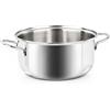 Barazzoni Casseruola 2 Manici ø24 cm, Made in Italy, capacità 4,5lt, Acciaio Inox 18/10, Induzione+Gas. Triplo Fondo. PFAS Free. Linea Bonita