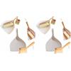 ECONATURAL by York York Scopa e Paletta Eco Natural Bambù con Bordo in Gomma Set Scopa e Paletta Set per Spazzare Set per Pulire Set per Spazzare a Mano Realizzato in Grigio 34 x 25 x 7 cm (Confezione da 2)