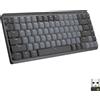 Logitech MX Mini Mechanical tastiera RF senza fili + Bluetooth QWERTY US International Grafite, Grigio