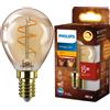 Philips Lampadina trasparente a candela dal design tradizionale, color ambra, 15 W P45 E14, 2,7 W, 15 W, E14, 180 lm, 15000 h, Flame