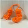 TPFOON Accessorio Di Abito per Animali Domestici Divertente Stampato in 3D per Gatti E Cani Piccoli, Abito Con Braccia Muscolosa Gigante per Gattini per Feste Di Halloween E Compleanni. (arancione, pugno)