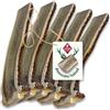 ChronoBalance-L Corno di Cervo per Cani, Confezione da 5, Dimezzato, 100% Naturale, Osso di Cervo, Cura Dentale, Giocattolo per Cani, Senza Sostanze Chimiche, Lunga Durata