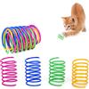Andiker Giocattolo a Molla per Gatti, Durabile Interattivo Giocattolo Colorato e Creativo Molla, Morbida ed a Spirale in Plastica Mordere Giocattolo per Gattino(12 pezzi)