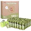 Viesap Sacchetti Per Cani, 39 Rotoli (585 Sacchetti) Dog Sacchetti Di Rifiuti Con Dispensers, Extra Spesso A Prova Di Perdite Dog Poo Bags Fatti Da Amido Di Mais, Verde Sacchetti Per Cani