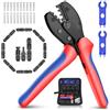 BOSYTRO Set Connettori Solari Con Pinza Crimpatrice, Per Cavi Fotovoltaici 2,5/4/6 Mm². Dispone di 10 Coppie Connettori Maschio-Femmina, 1 Pinza Crimpatrice e 2 Chiavi Per Connettori Solari