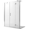 Idralite Porta Doccia 150CM H190 Vetro Trasparente con Easy-Clean mod. Flip Anta + Fisso