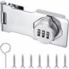 Jesustree Chiavistello con Combinazione, 3 Cifre Serratura a Chiavistello Scorrevole in Metallo Hasp Locks con Vite per Gabinetto Armadietto Cassetti Porta Garage Esterno (Argento)