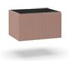 Aqa Design base portalavabo 1 cestone, sotto lavabo da bagno frontale in MDF cannettato, mobile sottolavabo, nr1 cassetto con scorrimento e chiusura soft - Rosa cipria - 60x45x35 cm