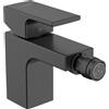 hansgrohe Vernis Shape - Miscelatore Bidet con Scarico a Tirante, Rubinetto Bidet, Miscelatore Monocomando Bidet con Altezza Bocca 78 Mm, Nero Opaco