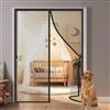 SHURUO Tende Zanzariera a Chiusura Magnetica Nero 164x230cm Zanzariera Per Porta Esterno Con Design Resistente Per Accesso a Giardino Balcone E Terrazza