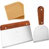 PETERMALLON 1 pezzo raschietto per pasta con raschietto e carta per hamburger,Spatola barbecue manico in legno,Spatola in acciaio inossidabile di alta qualità,Spatola ergonomica taglierina pasta