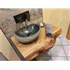 SPONHOLZ - Top per lavabo in legno massello di rovere oliato (40 x 35 cm)
