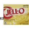 Jell-O Vanilla Instant Pudding & Pie Filling, 3.4 ounce (96g) (3 Packs)