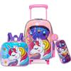 HTgroce Zaino Trolley Scuola Elementare Bambina - Zainetto con Ruote - Valigia per Scuola e Viaggio