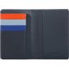 DUDU Porta passaporto pelle e carte di credito RFID multicolore Navy