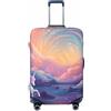 Kaifanee Copertura elastica da viaggio per valigia, per San Valentino, gnomo, cuore, amore, fiori rosa, copertura per valigia, antigraffio, adatta per bagagli da 45,7 a 55,7 cm, Unicorno carino Dreamy