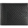 GRESEL Portafoglio Uomo Slim Vera Pelle Effetto Carbon, Porta Carte Nero | Porta Carte di Credito e Banconote, Compatto con Scatola