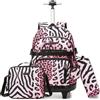 HTgroce Zaino Scuola Elementare Trolley, 3 Set Zaini Media Scuola Trolley Sacchetti per Snack Astuccio Bambina
