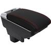OYHCM Bracciolo centrale per Suzuki Swift 2005-2026,7 USB | Per Suzuki Swift Bracciolo, 6 USB + USB-C, Portabicchieri pieghevole, Doppio vano portaoggetti, Coperchio scorrevole