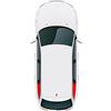TETARI Copri Parabrezza Auto Per Skoda Per Octavia 4 2020-2024 Parabrezza Anteriore Tenda Cieca Finestrini Laterali Posteriori Tende Sole Visiera Parasole Scudo Copertura Parabrezza Auto(Side triangle 2 x)