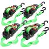 Wiltec Cinghia di ancoraggio a cricchetto set 4 cinghie di fissaggio 1,8m x 25mm 320 daN