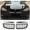 Jinpengyong E90 E91 Griglia di Paraurti per BMW 3 Serie E90 E91 Grille Pre-Facelift Anteriore serie 3 E90 E91 touring Nera 2005 2006 2007 2008 (For 3er E90 E91 2005-2008)
