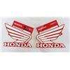 HONDA NUOVO 100% ORIGINALE Honda Parafanghi Carburante Serbatoio Gas Serbatoio Adesivi Decalcomanie 2 x 90mm BIANCO / ROSSO Sinistra E Destra