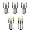 SOFOC BA9S LED Bulb White 6000K 12V AC/DC Lampadina per Plafoniera, Luci di Lettura, Luce Targa, Baule, Luci di Cortesia BA9 53 T4W 5Pcs